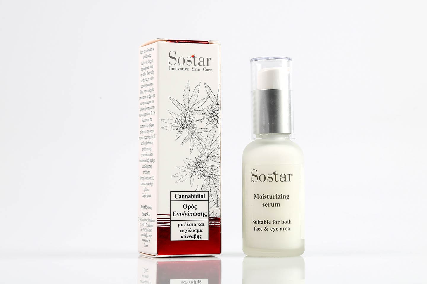 Sostar Cannabidiol Moisturizing Serum with Hemp oil & extract  30 ml