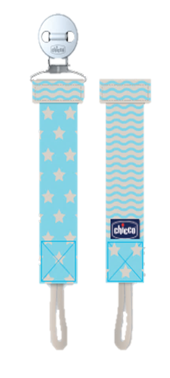 Chicco Pacifier Fashion Clip Light Blue  1 copë