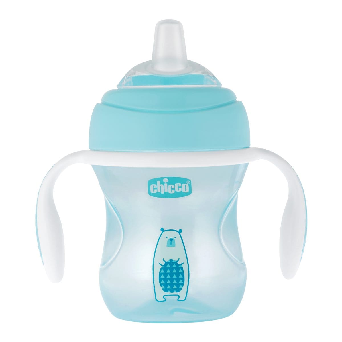 Chicco Silicone Spout Transition Cup 4m+  200ml - Blu e Çelët