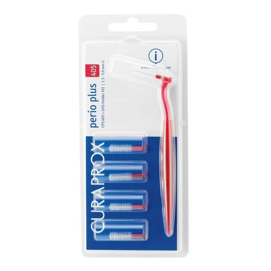 Curaprox Perio Plus 405 Interdental Brushes with Handle Red  5 copë