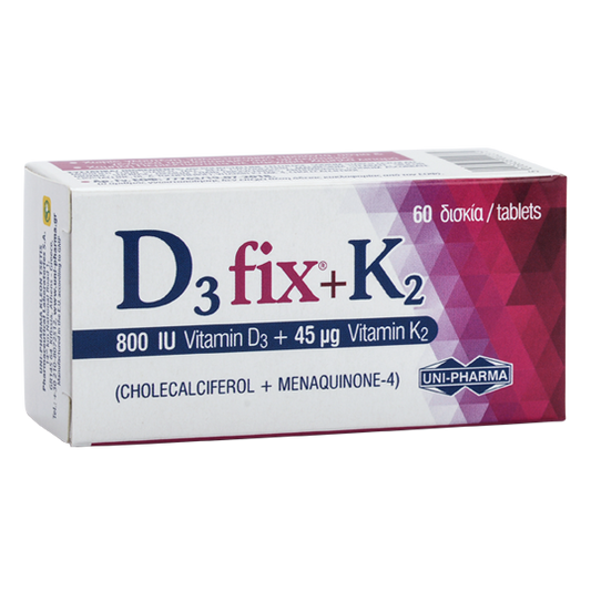 Uni-Pharma D3 Fix 800iu + K2 45mcg  60 tableta