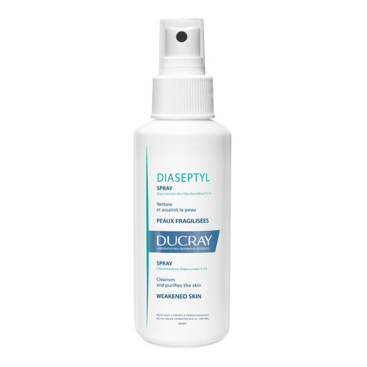 Ducray Diaseptyl Antibacterial Spray with 0.2% Chlorhexidine for Wound Disinfection  125 ml