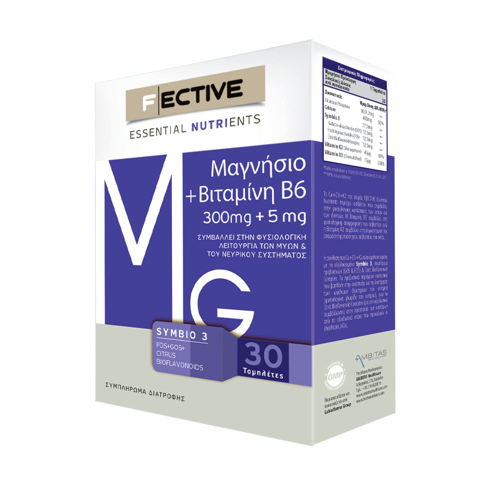 F ECTIVE Essential Nutrients Magnesium & Vitamin B6  30 tableta