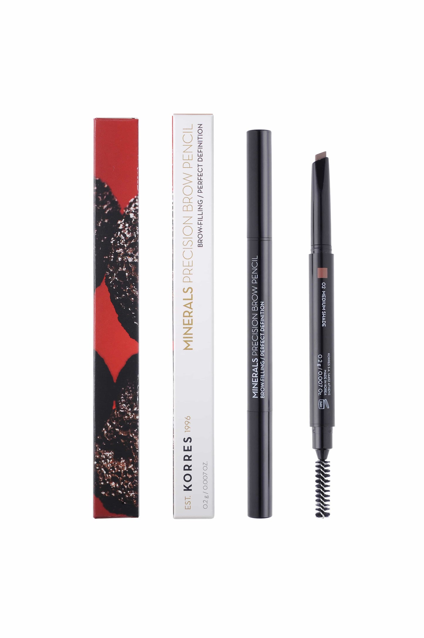 Korres Minerals Precision Brow Pencil 02 Medium Shade  0.2g