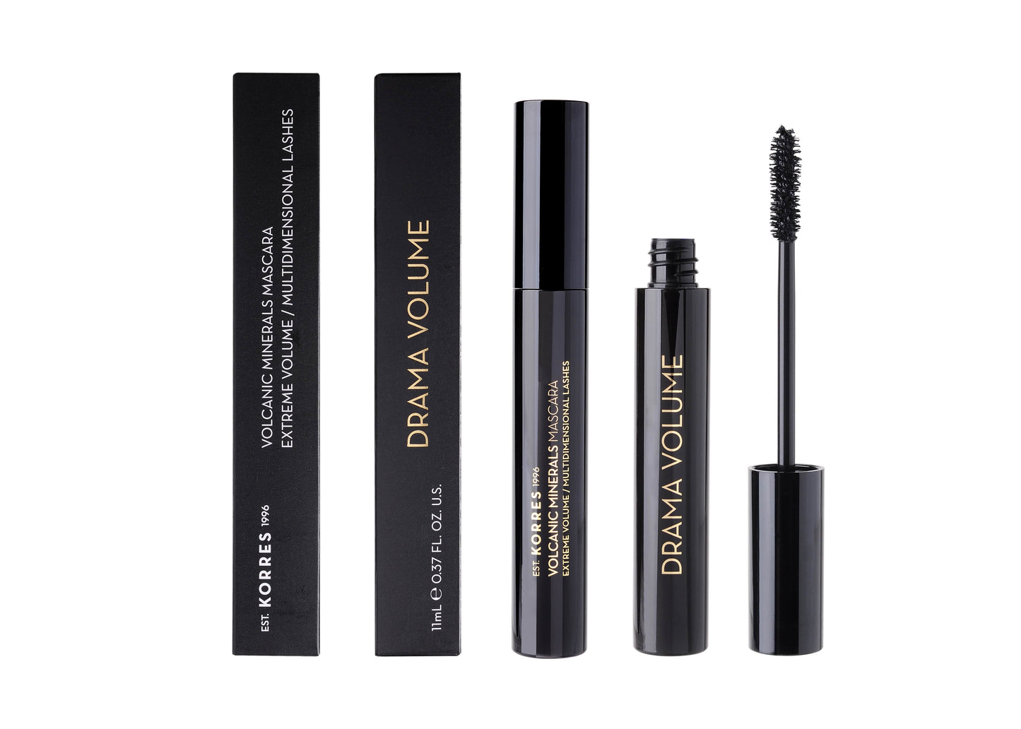 Korres Volcanic Minerals Drama Volume Mascara 01 Black  11 ml