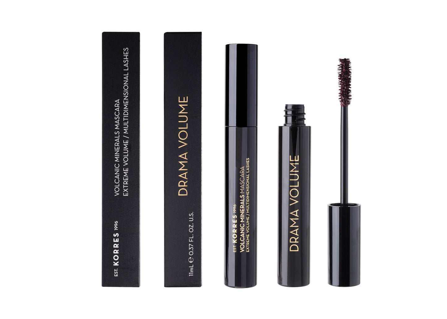 Korres Volcanic Minerals Drama Volume Mascara 02 Plum Brown  11 ml