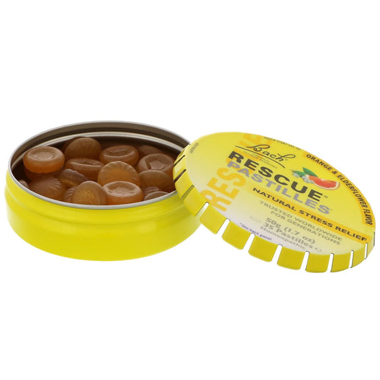 Bach Rescue Pastilles Orange & Elderflower  50gr