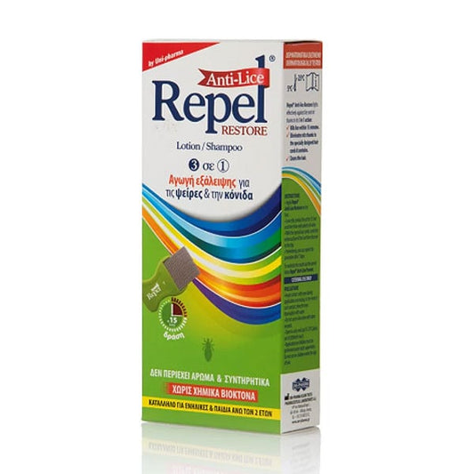 Uni-Pharma Repel Anti-lice Restore Lotion/Shampoo  200gr