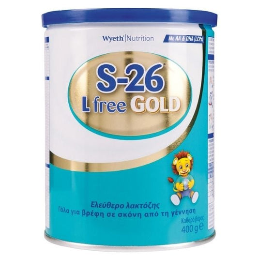 Wyeth S-26 L free Gold Baby Milk for Lactose Intolerant Babies 0m+  400gr