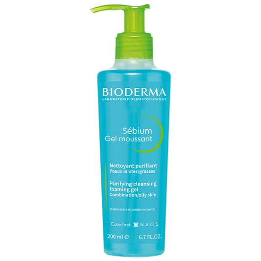 Bioderma Sebium Gel Moussant Purifying Cleansing Foaming Gel for Combination/Oily Skin  200 ml