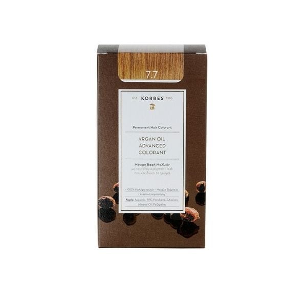Korres Argan Oil Advanced Colorant with Pigment-Lock Technology 7.7 Mocha  50 ml