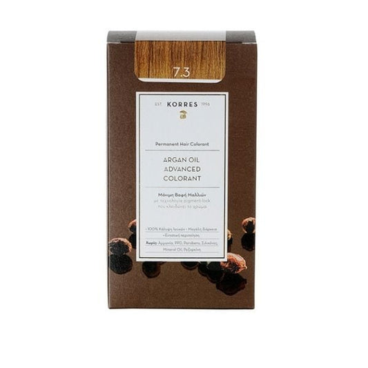 Korres Argan Oil Advanced Colorant with Pigment-Lock Technology 7.3 Golden/Honey Blonde  50 ml