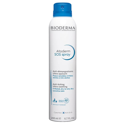 Bioderma Atoderm SOS Spray Anti-Itching & Ultra-Soothing Spray for Irritated, Dry to Very Dry Sensitive Skin  200 ml
