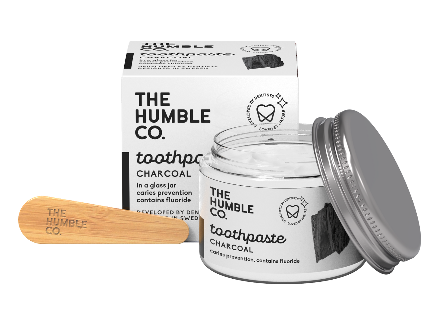 The Humble Co. Charcoal Toothpaste in a Jar  50 ml