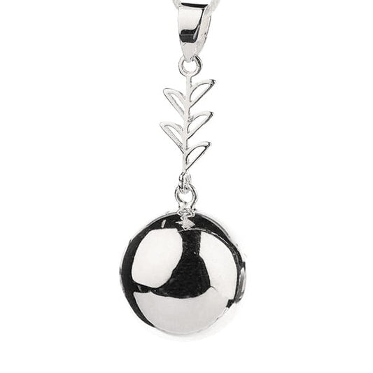 Bola Silver Leaf Pregnancy Necklace  1 copë