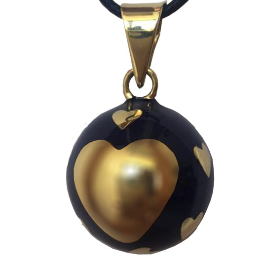 Bola Pregnancy Jewel Hart Met Stipjes Dark Blue With Gold Heart  1 copë